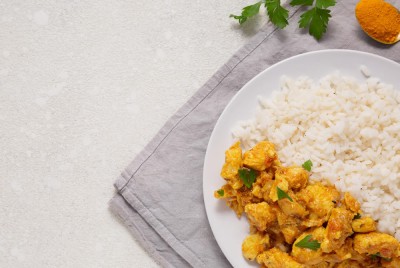 Arroz Blanco con Pollo al Curry